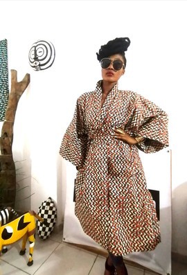 Afro Kimono coat by Ricoton