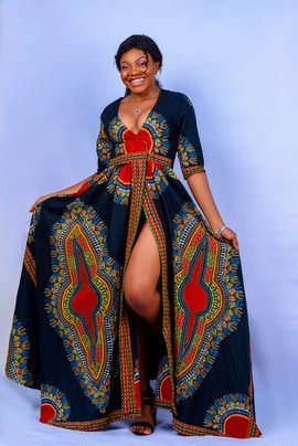 black dashiki maxi dress,African womens clothing, African dresses