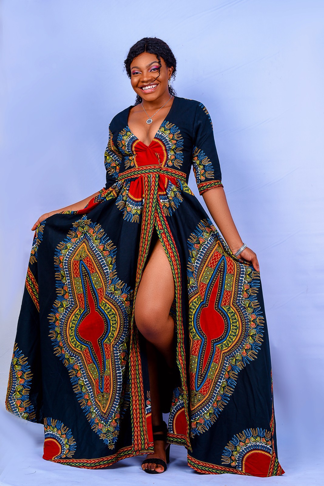 black dashiki maxi dress,African womens clothing, African dresses by an -  ANKA