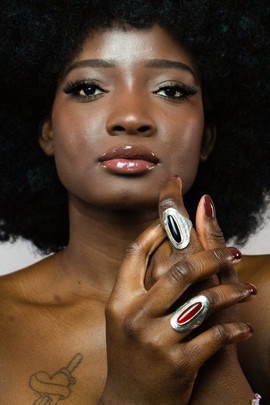 Bague argent touareg « Azel » Noire