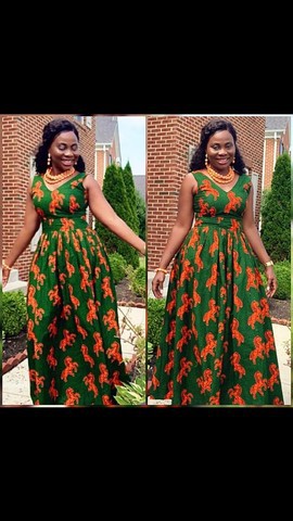 African print flared dress/Ankara print flared gown for Ceremonies