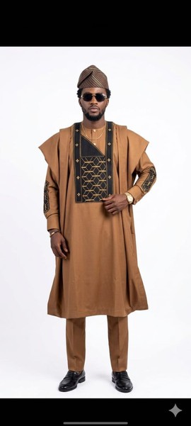 Classic Agbada with kaftan and trouser