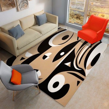 Colorful Contemporary Rug Swirling Abstract Carpet (LARGER SIZES AVAILABLE)