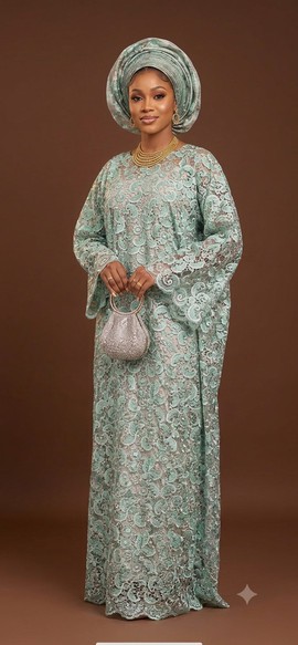 Mint Green Lace Gown