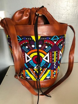 Kente circular traveling bag/ handbag kente bag