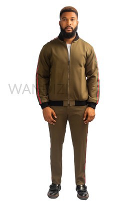 Bomber Jacket and Pants with Side Tapping Accents