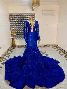 African prom floor length wedding dress
