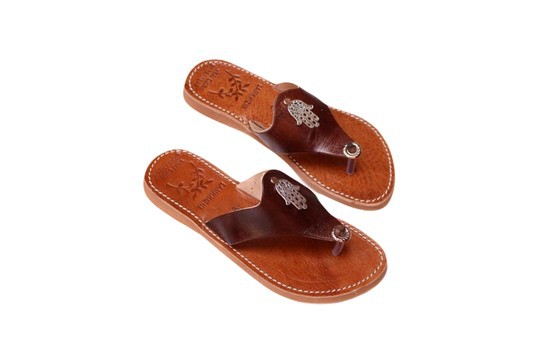 Real leather beach sandal