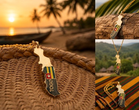 Collier de la carte du Togo
