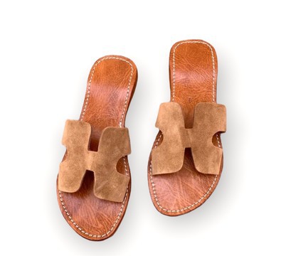 Sandale en cuir véritable haute qualité fait main mode femme