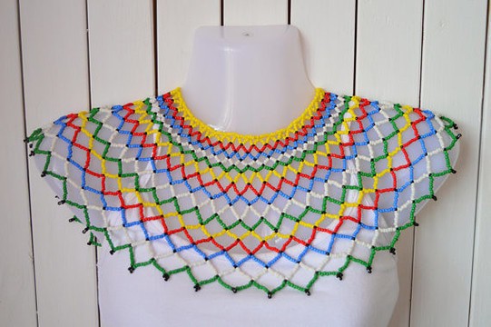 African Maasai Beaded Bib Necklace | Beaded collar Necklace | African Jewelry | Tribal Necklace