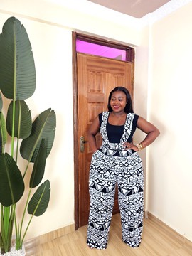 High-waisted Suspender Pants