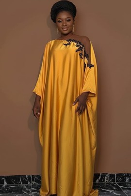 Golden Amber Embellished Kaftan