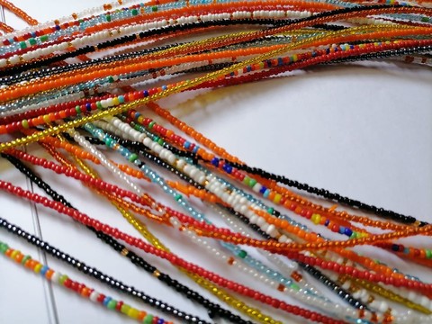 Waist beads set , Traditional waist beads , colorful waist beads