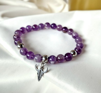 Bracelet Améthyste💜BAREA/ en pierre naturelle / Madagascar