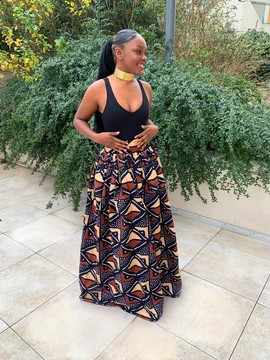 BOGOLAN wax maxi skirt