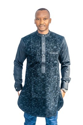 Half Collar Dress Shirt, African Men Shirt, African Clothing, Wandizi Shirt
