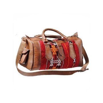Genuine Leather Travel Bag Handmade in Morocco