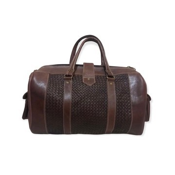 Handmade genuine leather travel bag with shoe compartment - Large weekend bag