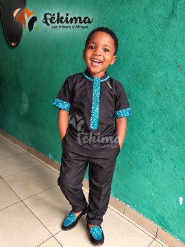 Ensemble boubou FEKIMA garçon 0–13 ans et homme – Sur commande