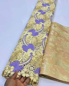 Sequin tissue cord lace   (5 yards )