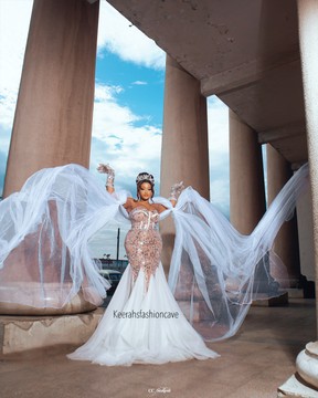 Robe de bal de soirée en tulle corset haute couture en dentelle de luxe, robe de mariée
