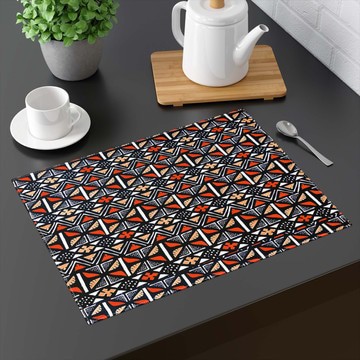 (TWO PIECES) Tabletop Placemat African Tribal Print (MORE SIZES AVAILABLE)