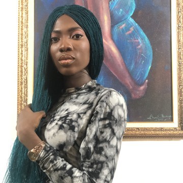 26 inches micro twist, teal green on 2x8 closure lace