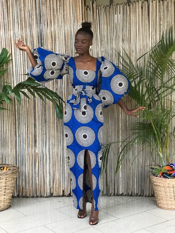 Stunning blue gbédjévi dress