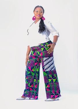 Ankara Wide Leg Pants|Palazzo Pant for Women|Elastic Waist Pants| Summer Pants |African Print Pants