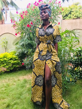 Water lily shirt dress