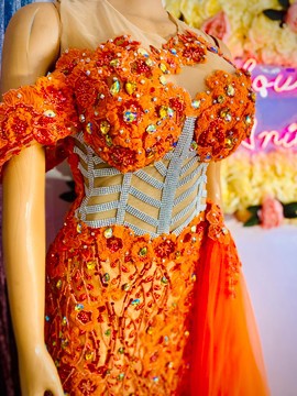 Robe de bal de luxe, robe de mariée élégante, robe de soirée, robe de soirée