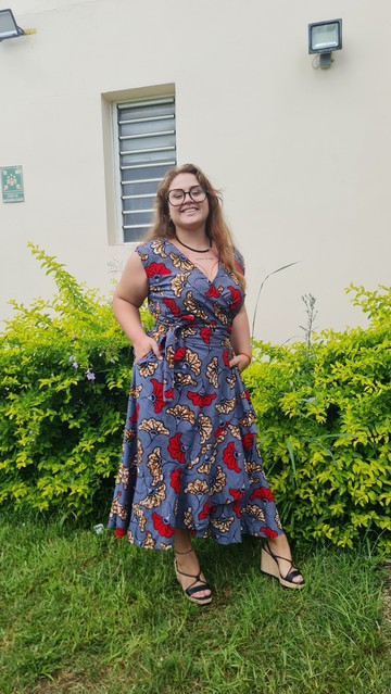 Robe portefeuille sans manche