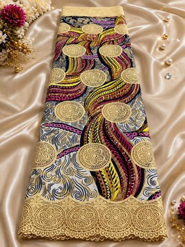 Colorful GUIPURE laser cut, Ankara and lace mix
