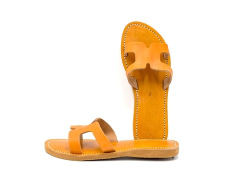 Sandale en cuir véritable haute qualité fait main mode femme