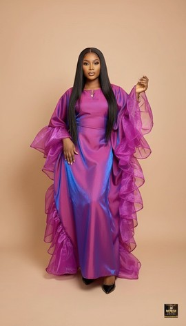 Ruffle-Sleeve Kaftan