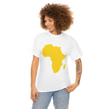 Africa Map Afro Graphic T-Shirt | Afro Inspired Cultural Tee | African Map Streetwear Cotton Shirt