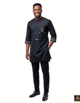 Black senator kaftan two pieces