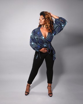 Sandra African fabric crop top