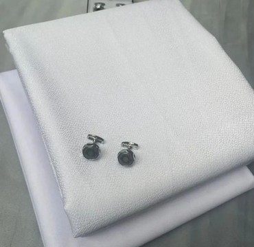 Combinaison de brocart et de tissu de costume, tissu blanc pour homme, cachemire, laine allemande (au mètre)