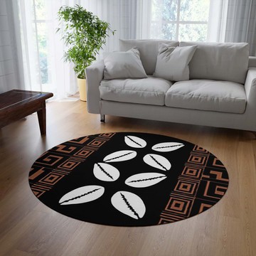 Traditional Round Rugs African Print Circle Carpet (LARGER SIZES AVAILABLE)