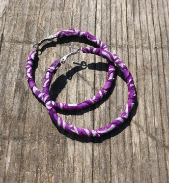"Violet" wax hoops