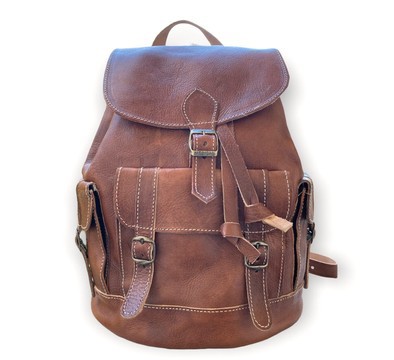 Sac à dos en cuir véritable haute qualité 100% fait main.