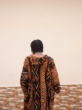 Rocketship Hooded Bogolan Cloak (Pre-Order)