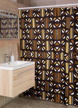 Cultural Unique Bath Mat White and Black Bathroom Rug (LARGER SIZES AVAILABLE)