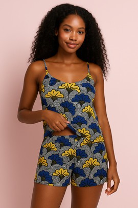 Women's 2 Pieces Satin Pajamas - Azuka