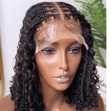 Ready to Shop Braided Boho knotless braided wig, goddess braids, braided wig,