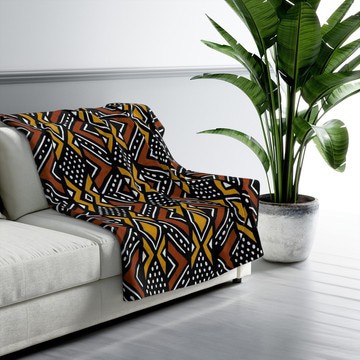Artistic Mud Cloth Throw Blanket African Print Multicolored (MORE SIZES AVAILABLE)