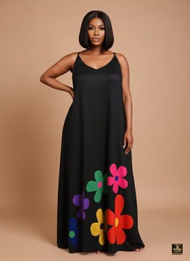 Robe longue Flora lumineuse