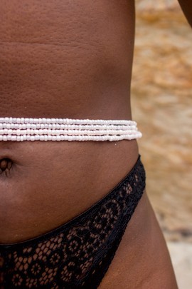 Set of 2 Light Pink String Beads